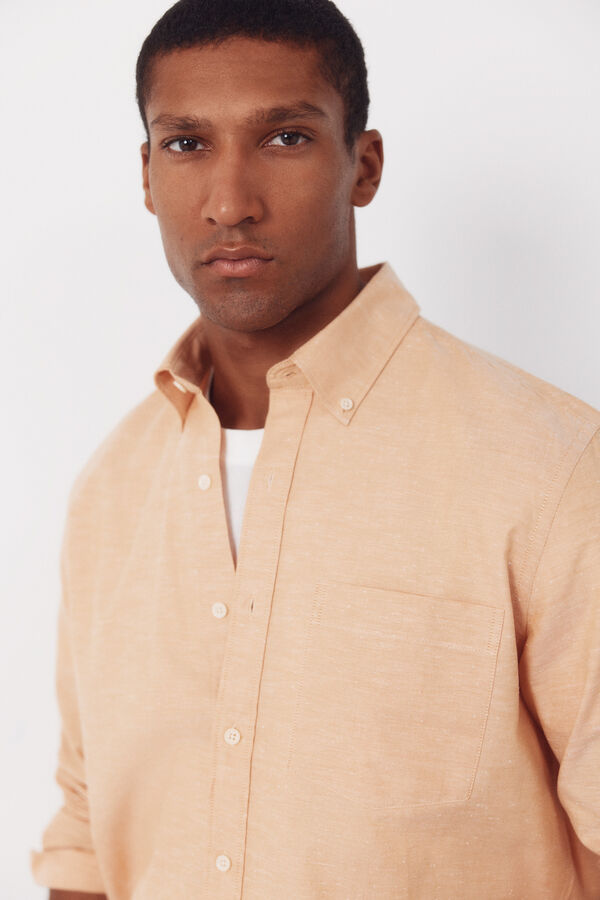 Cortefiel Camisa lisa oxford slub Arena