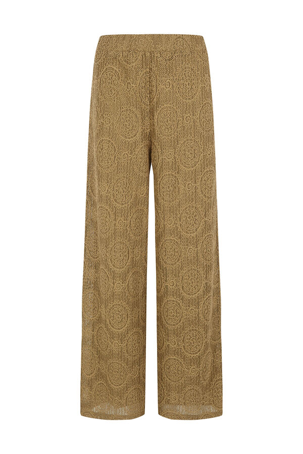 Cortefiel Pantal&oacute;n de tejido crochet Kaki
