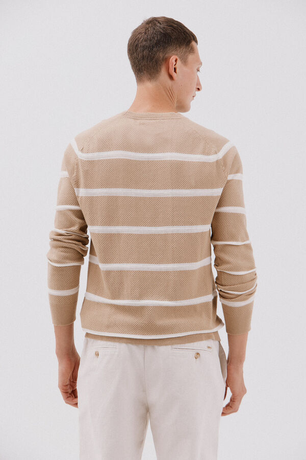 Cortefiel Su&eacute;ter tejido fino Beige