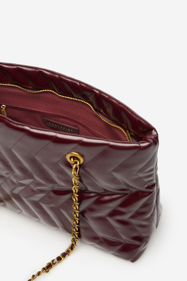 Cortefiel Shopper acolchado Vino