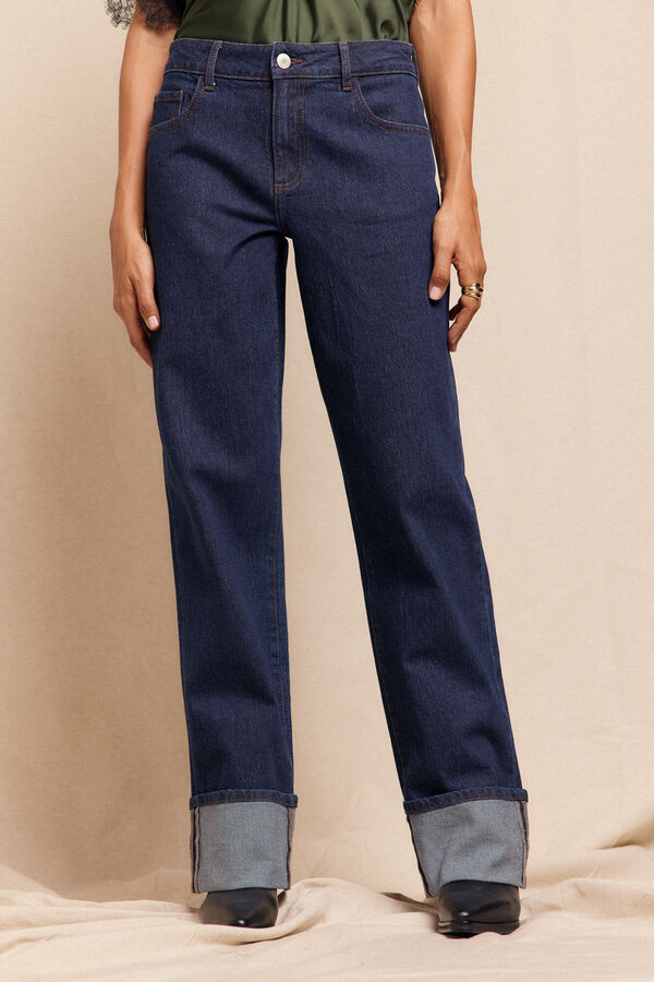 Slowlove Jeans roll up Azul