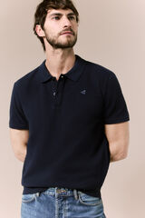 OOTO Polo b&aacute;sico piqu&eacute; lavado Azul marino