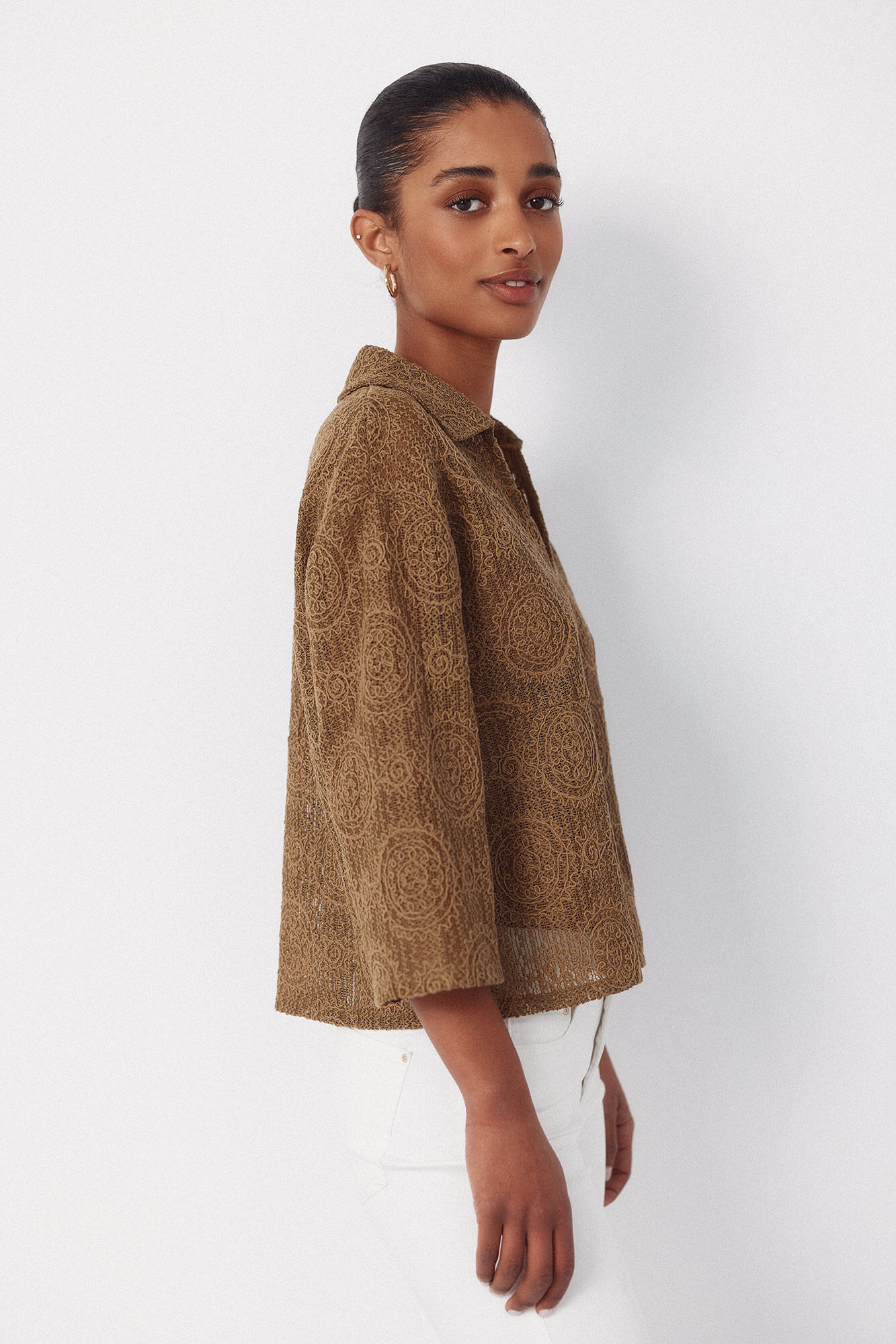 Cortefiel Polo r&uacute;stico bordado