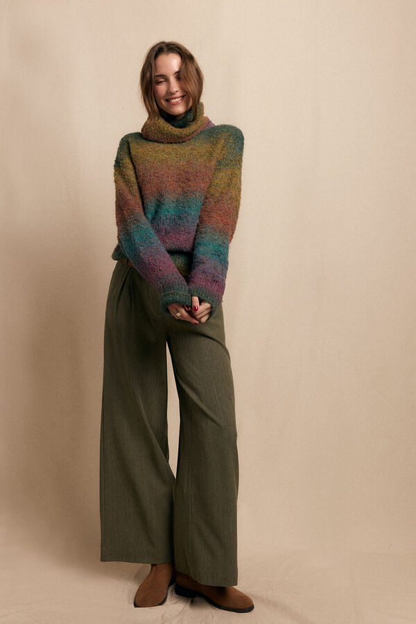Slowlove Su&eacute;ter cuello vuelto multicolor Multicolor