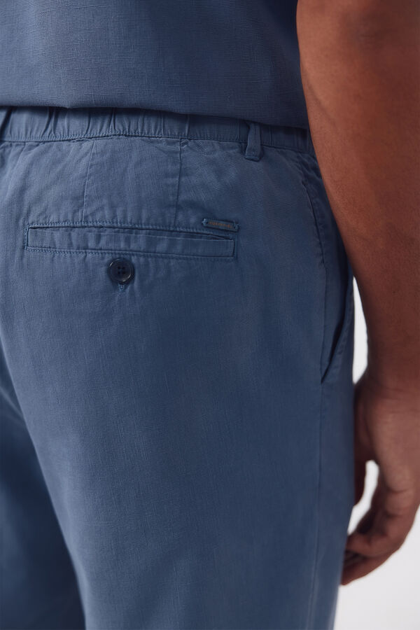 Cortefiel Pantal&oacute;n con gomas y cordones regular Azul