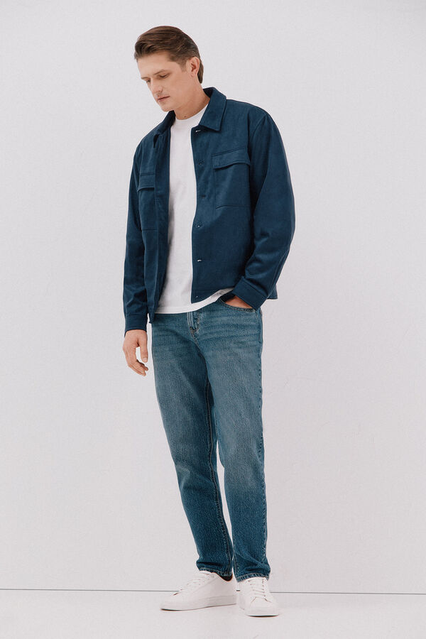 Cortefiel Sobrecamisa efecto ante Azul oscuro