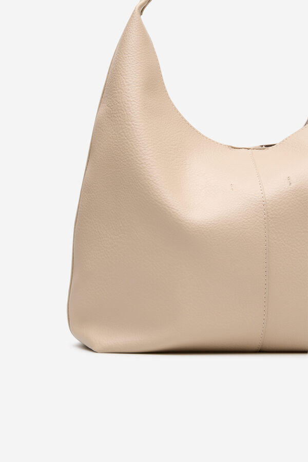 Cortefiel Bolsa hobo b&aacute;sica Marfil