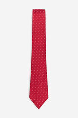 Cortefiel Corbata seda natural Rojo