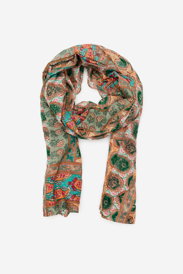 Cortefiel Pareo &eacute;tnico Estampado naranja