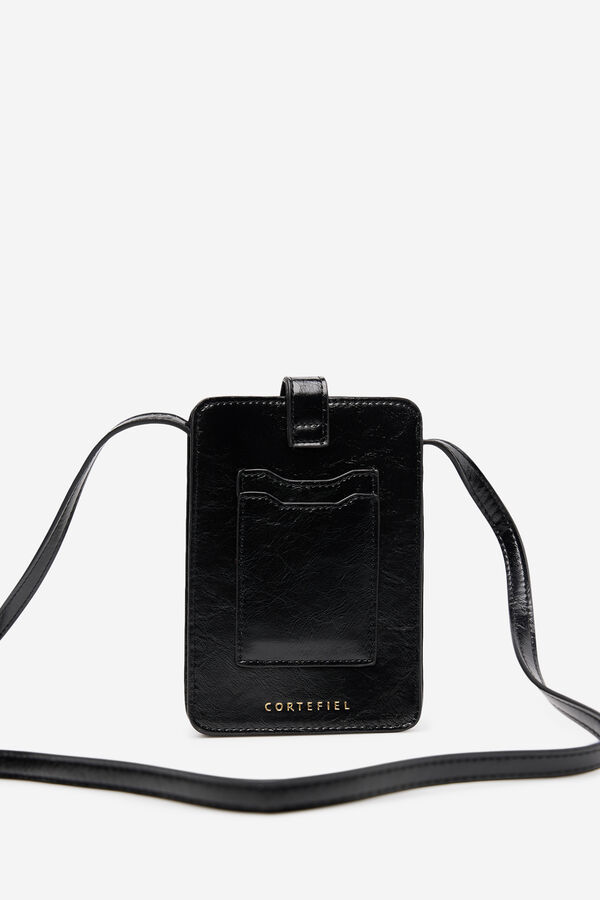Cortefiel Portacelular con tachuelas Negro