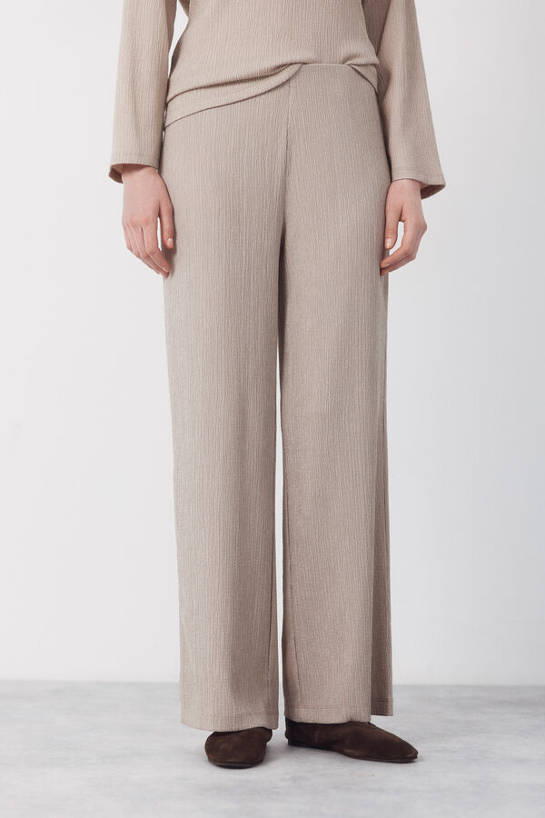 Cortefiel Pantal&oacute;n de tejido Beige