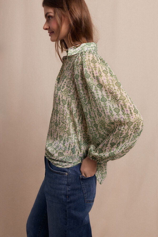 Slowlove Camisa estampada Estampado blanco