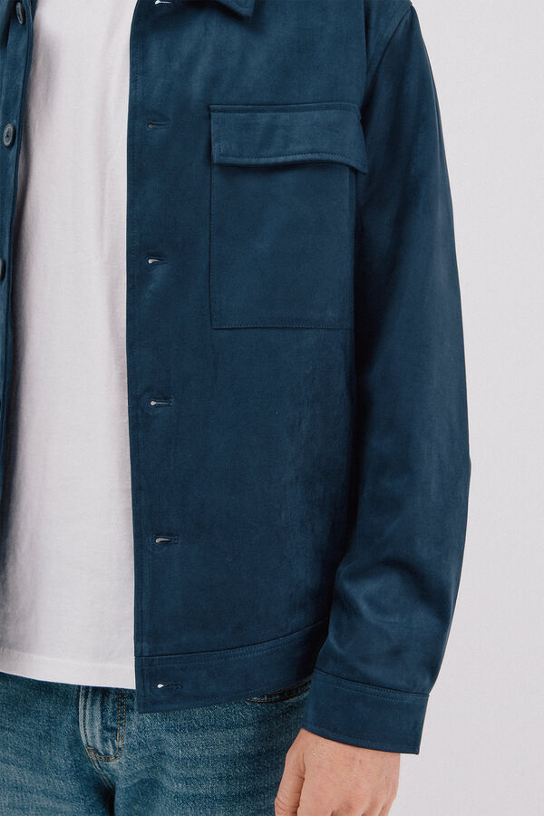 Cortefiel Sobrecamisa efecto ante Azul oscuro