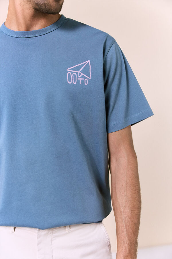 OOTO Camiseta avi&oacute;n peque&ntilde;o Azul