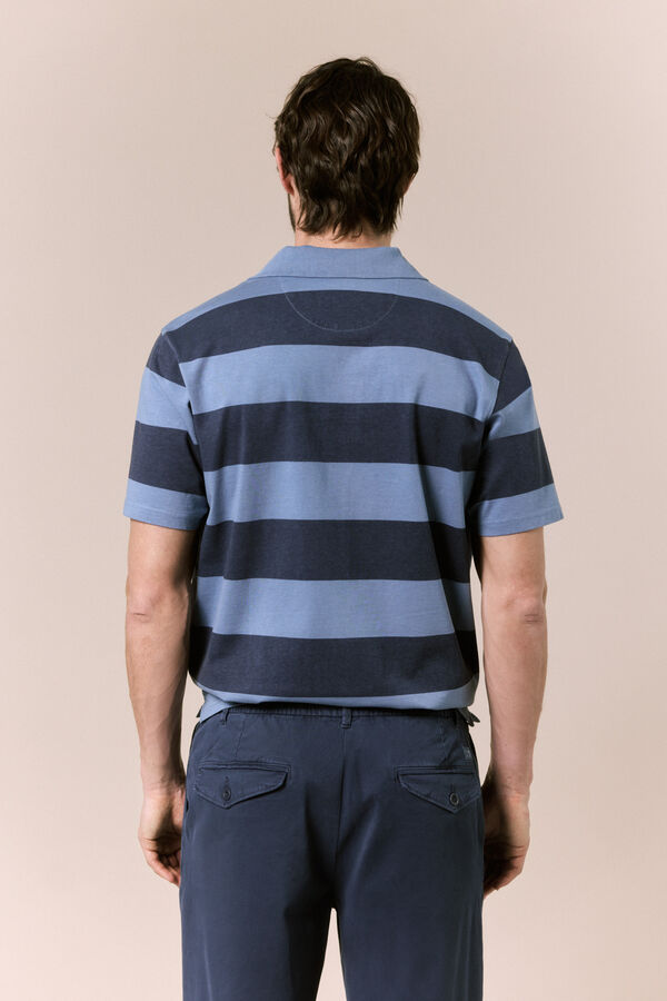 OOTO Polo lavado de rayas Azul