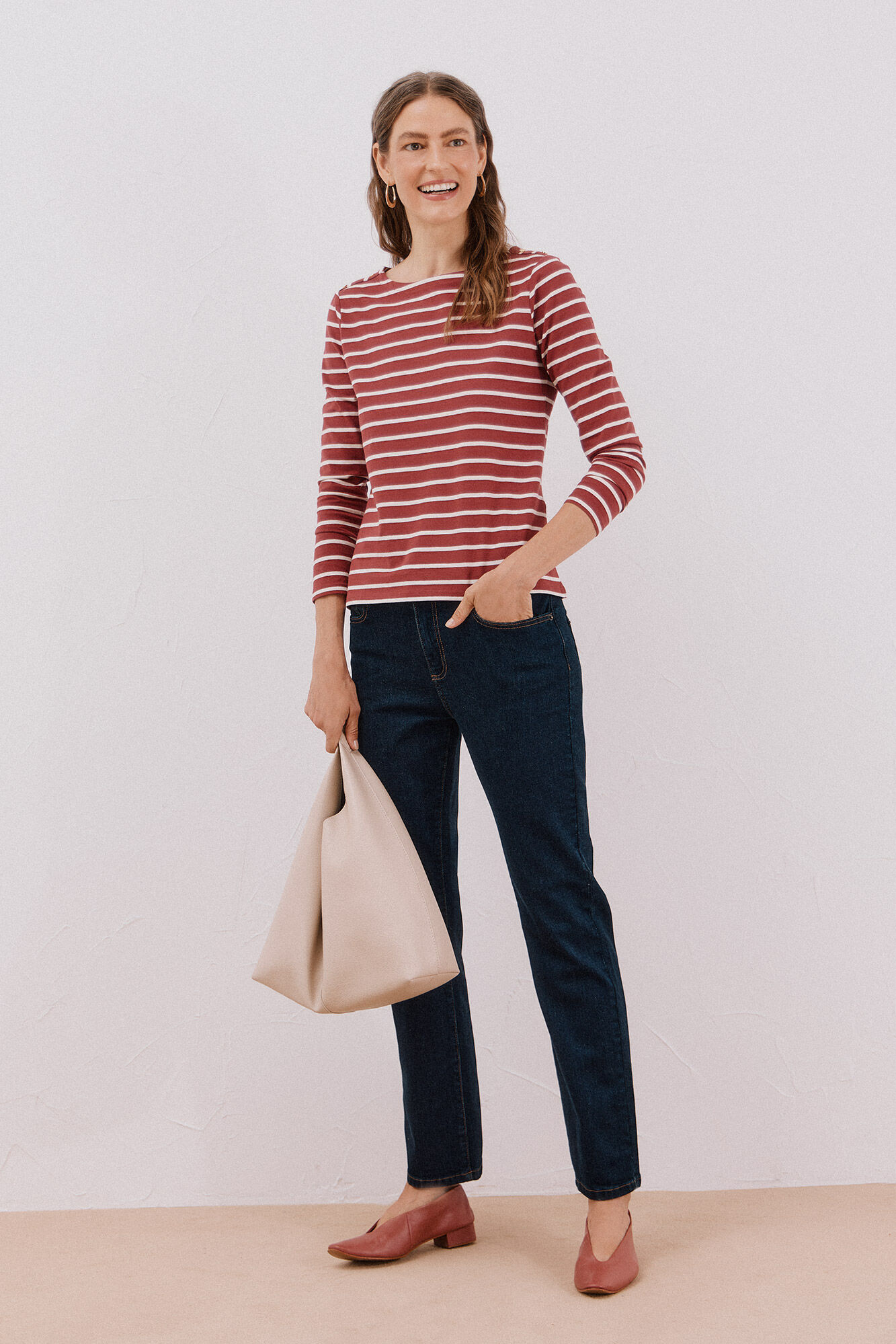 Cortefiel Playera barco botones