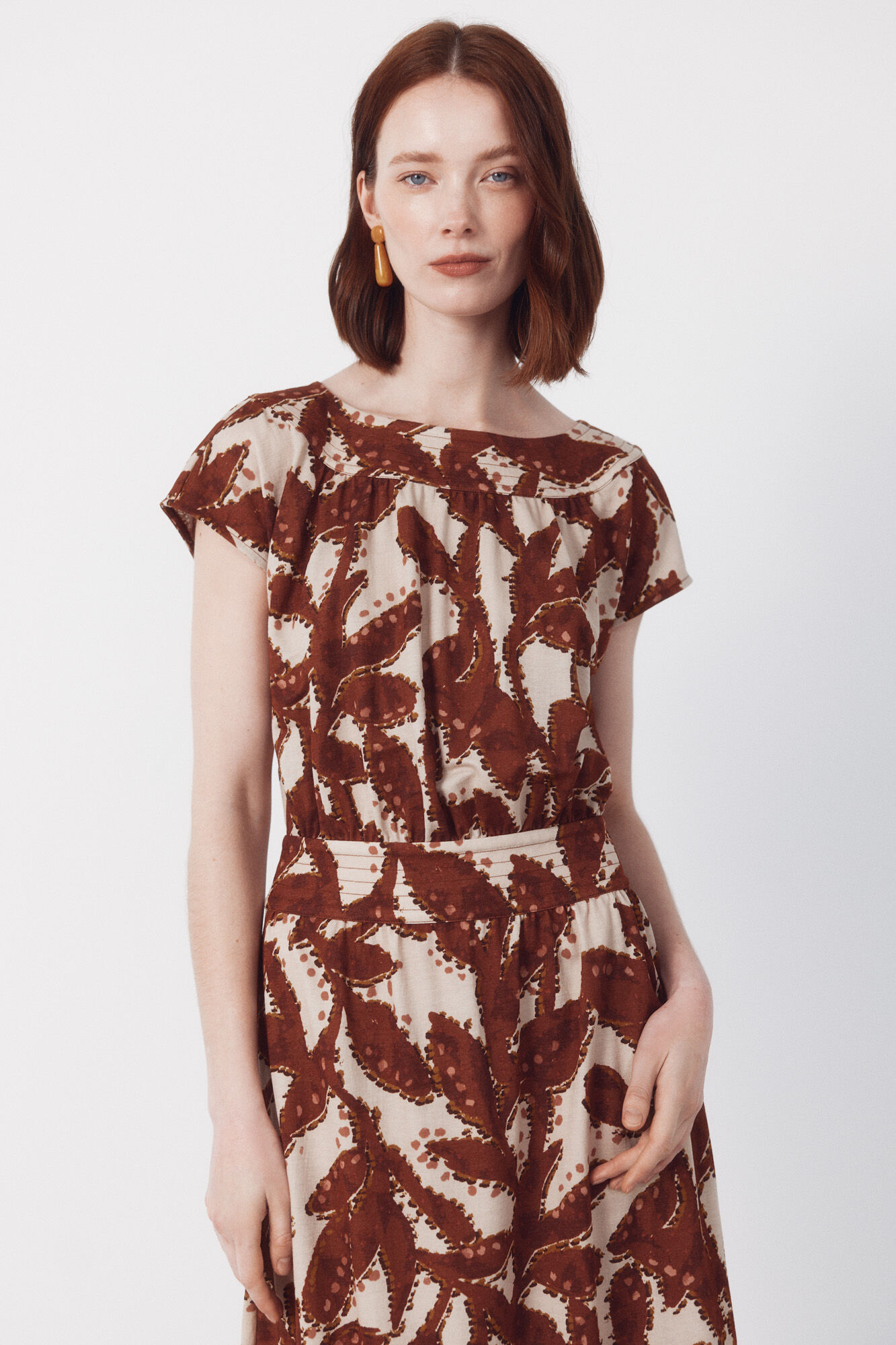 Cortefiel Vestido de piqu&eacute; estampado