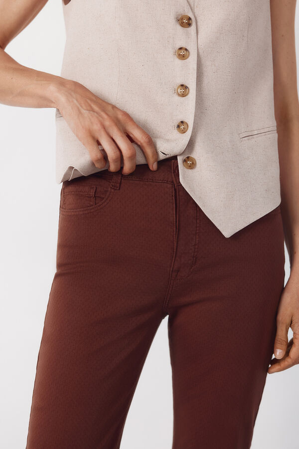 Cortefiel Jeans sensational jacquard Marr&oacute;n