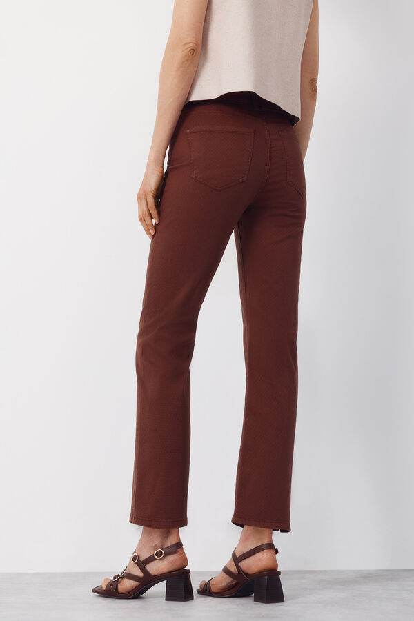 Cortefiel Jeans sensational jacquard Marr&oacute;n