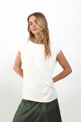 Slowlove Top estructura nudo Marfil
