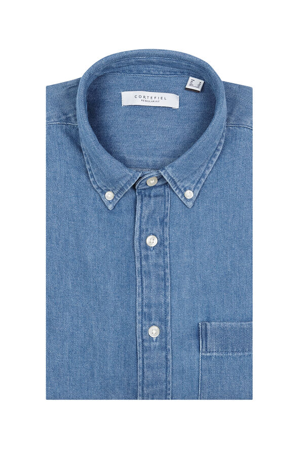 Cortefiel Camisa denim Azul marino