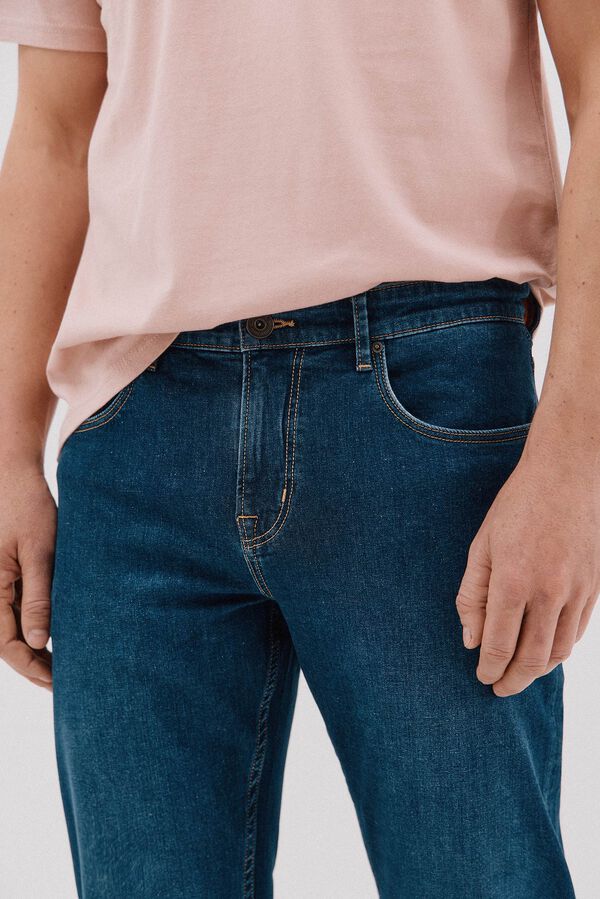 Cortefiel Pantal&oacute;n de mezclilla regular fit Azul