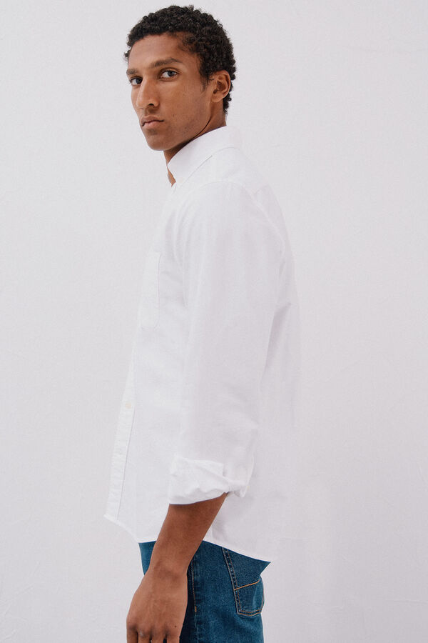 Cortefiel Camisa oxford lisa Blanco
