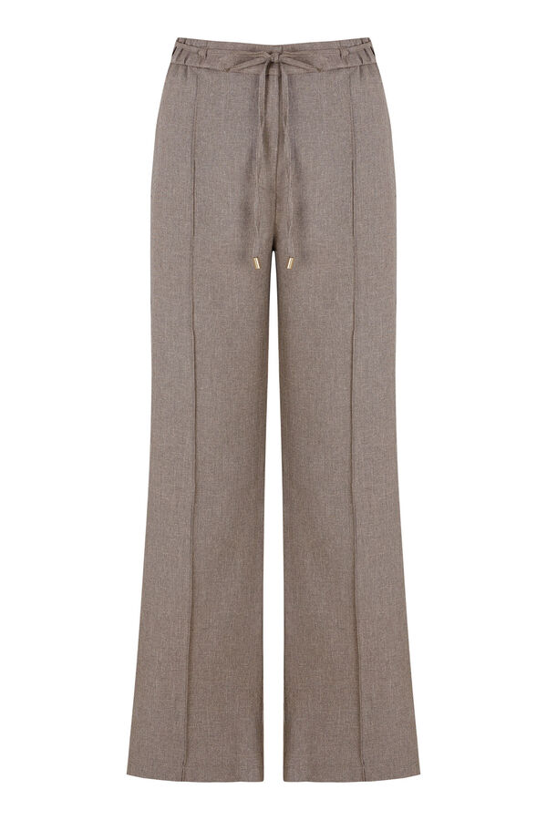 Cortefiel Pantal&oacute;n de vestir con cintur&oacute;n Beige