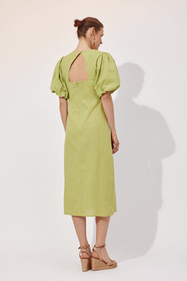 Cortefiel Vestido estampado floral Verde