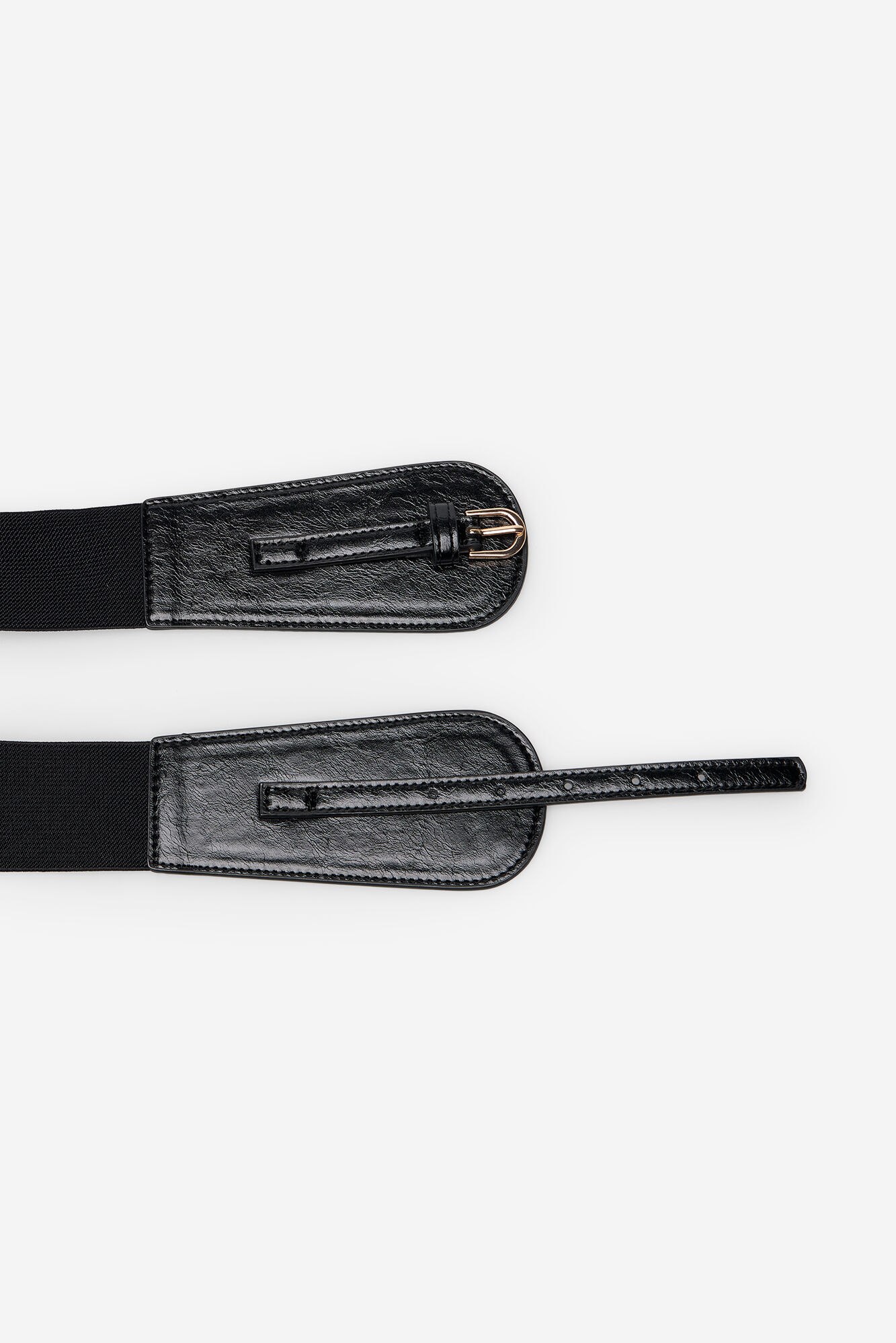 Cortefiel Split leather sash bely