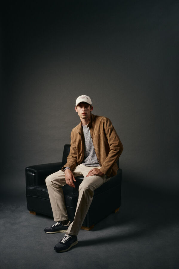 OOTO Jersey cuello redondo algod&oacute;n torzal Azul oscuro