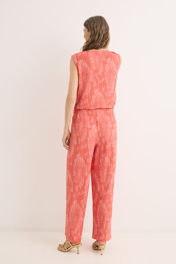 Cortefiel Pantal&oacute;n largo recto Coral