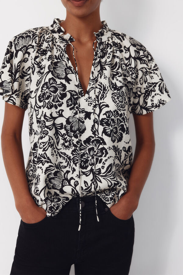 Cortefiel Blusa manga rangl&aacute;n Multicolor