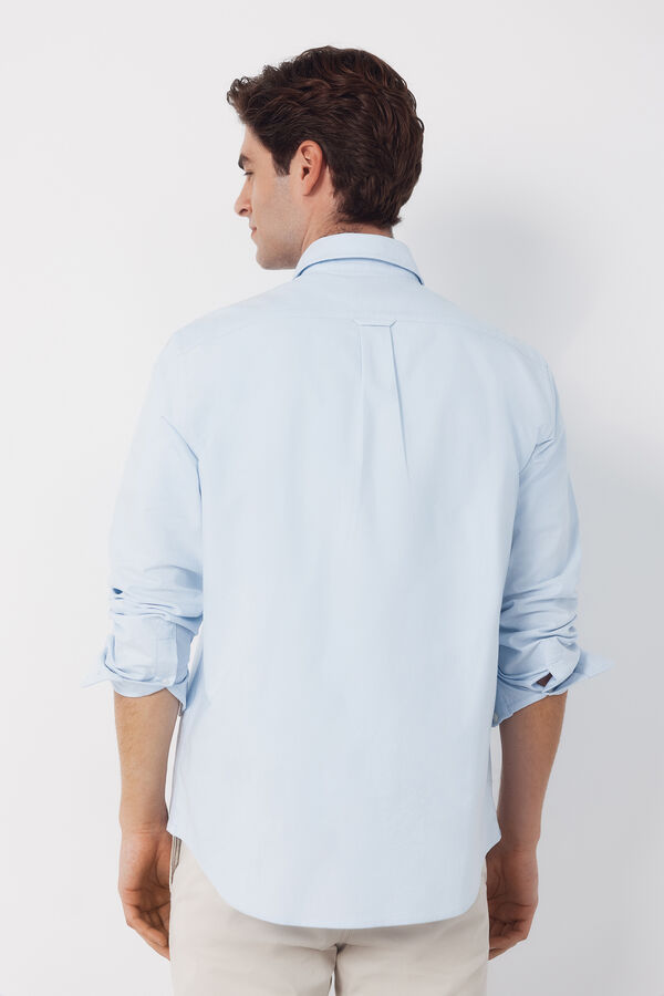 Cortefiel Camisa oxford lisa Azul