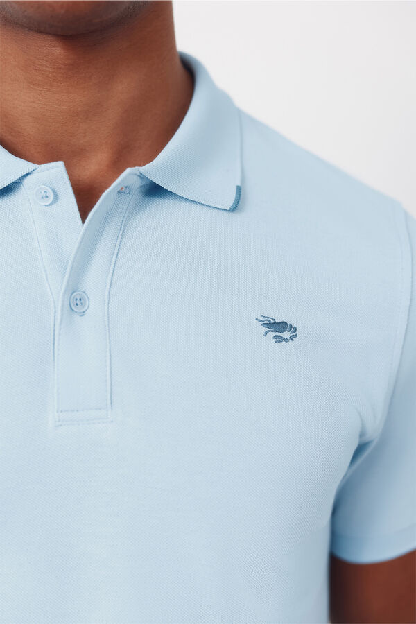 Cortefiel Polo bordado Azul