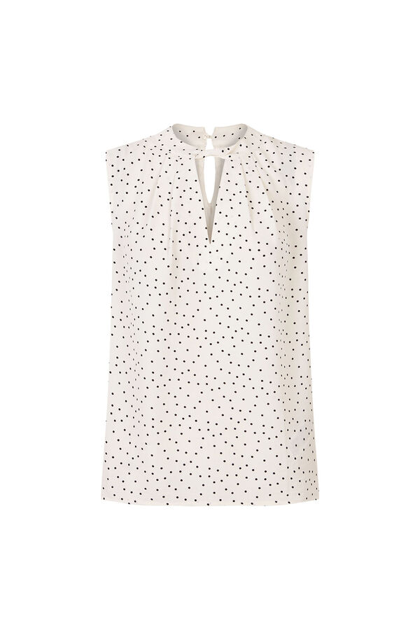 Cortefiel Top combinado l&aacute;grima Estampado blanco