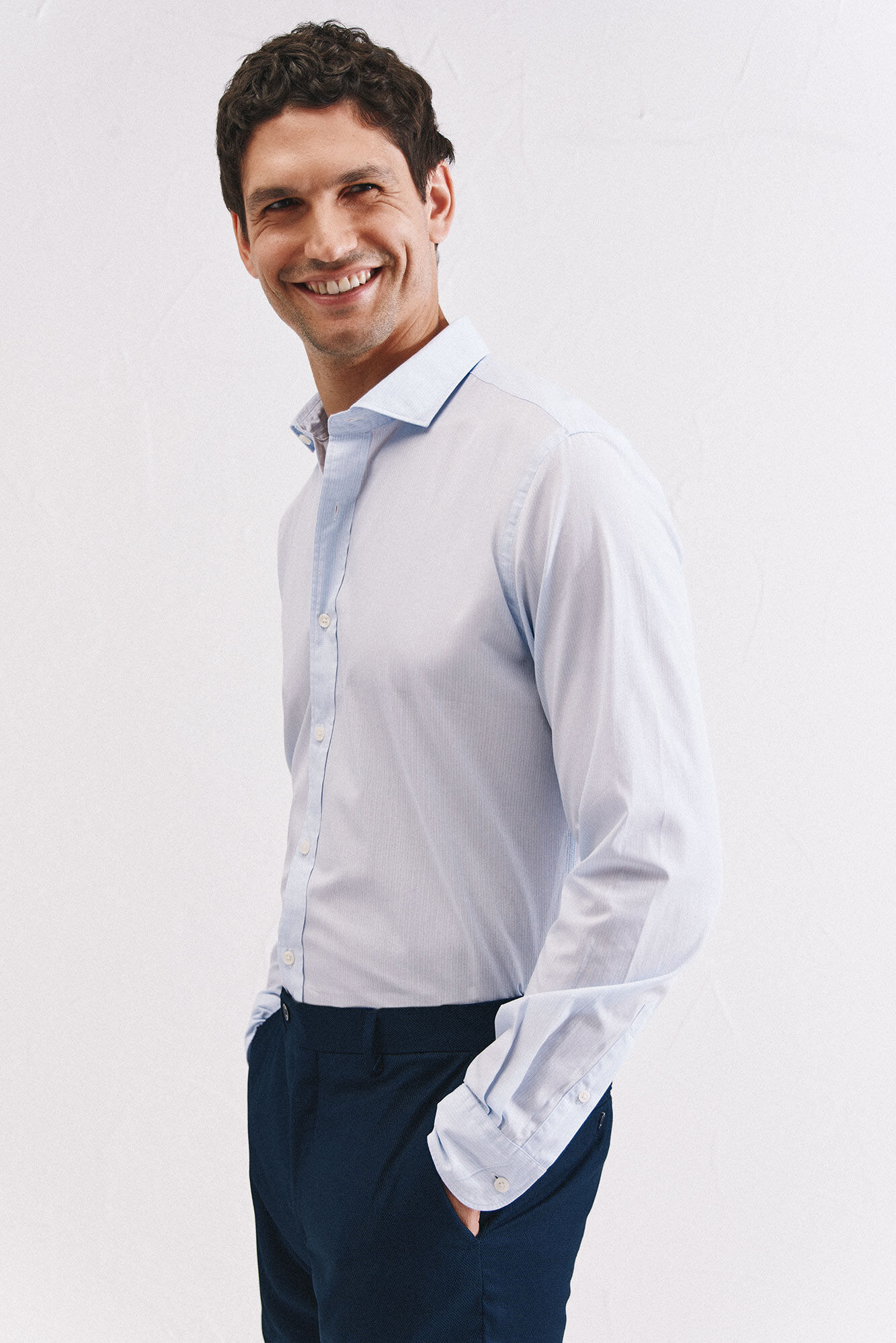 Cortefiel Camisa rayas algod&oacute;n