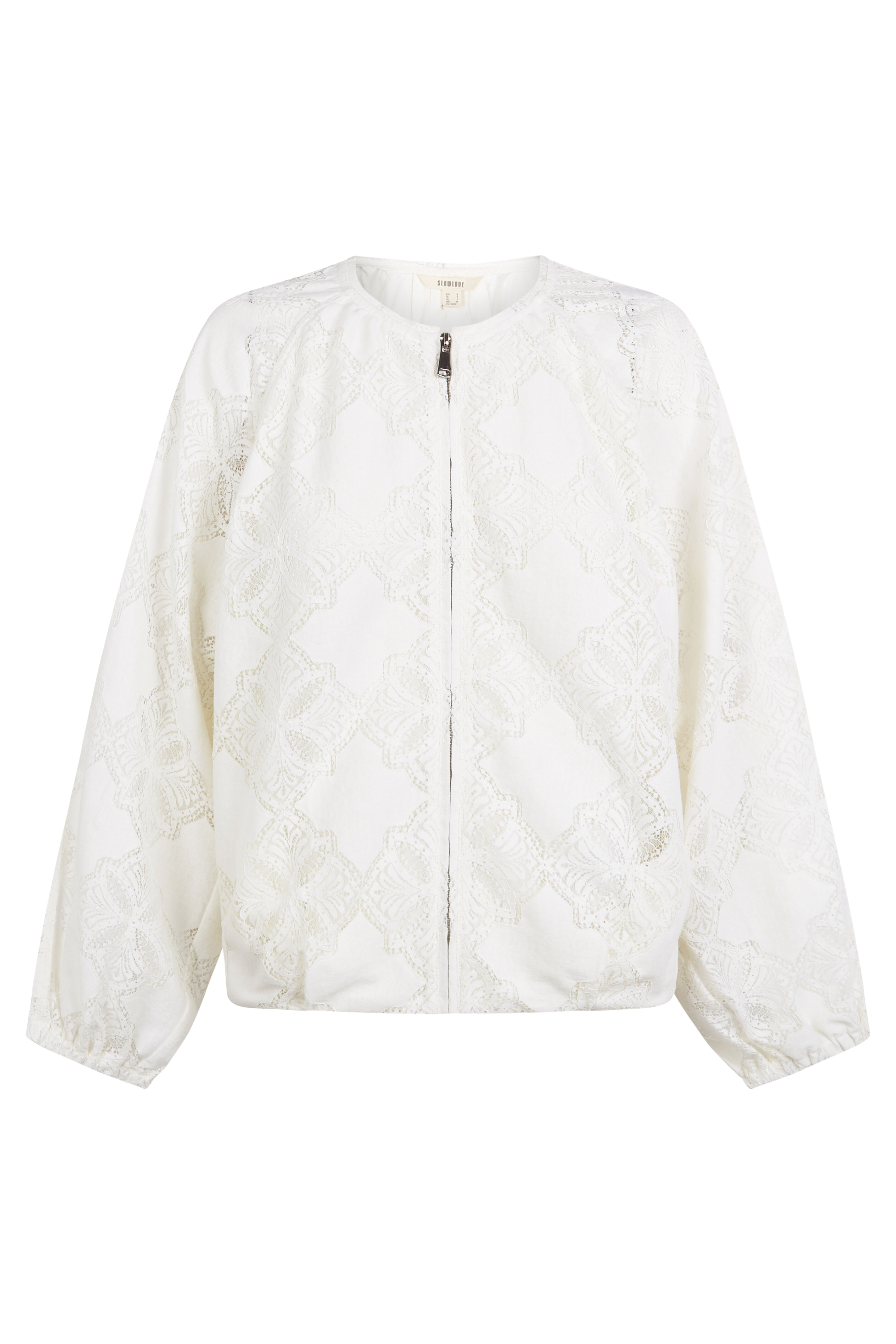 Slowlove Chamarra bomber de encaje