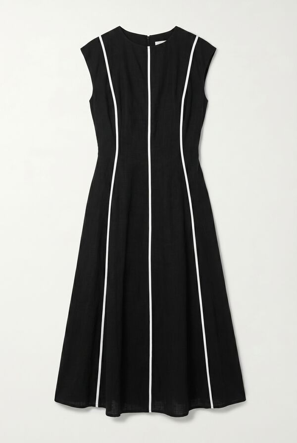 Cortefiel Vestido con contrastes Negro