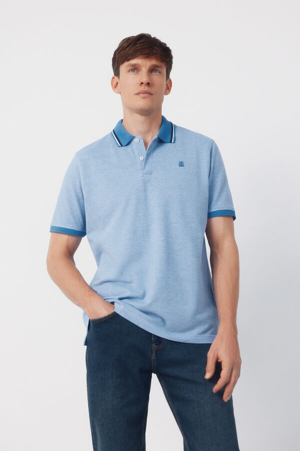 Cortefiel Polo oxford Azul