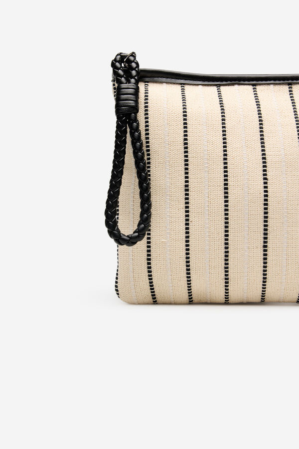 Cortefiel Estuche rayas Estampado blanco