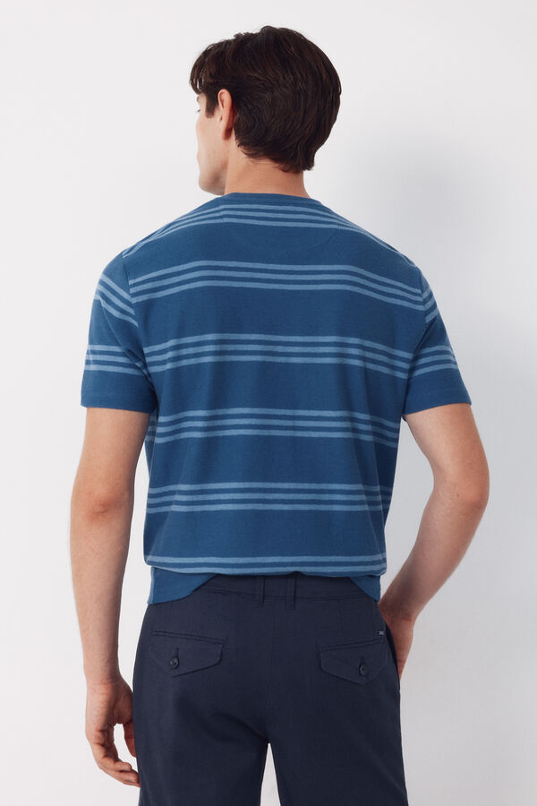 Cortefiel Camiseta de rayas estructura Azul