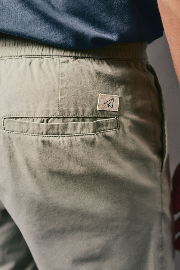 OOTO Pantal&oacute;n ligero gomas Kaki