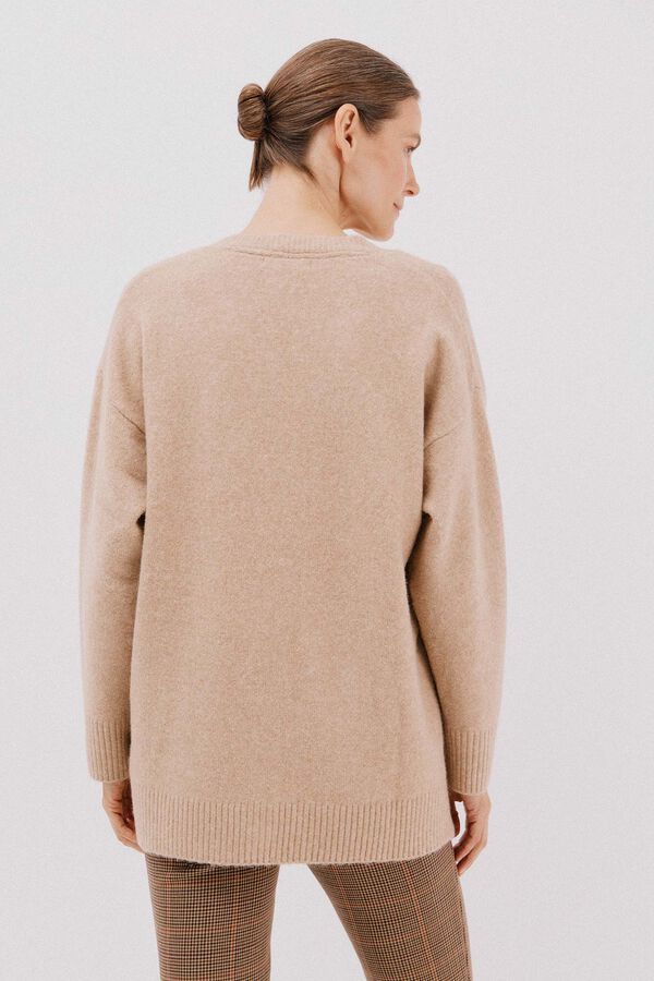 Cortefiel C&aacute;rdigan largo con bolsillos Beige