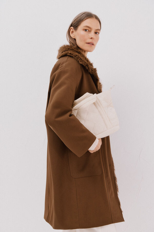 Cortefiel Nylon acolchado porque Marfil