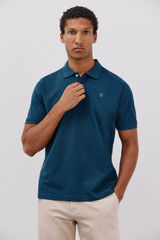 Cortefiel Polo b&aacute;sico de piqu&eacute; Azul oscuro