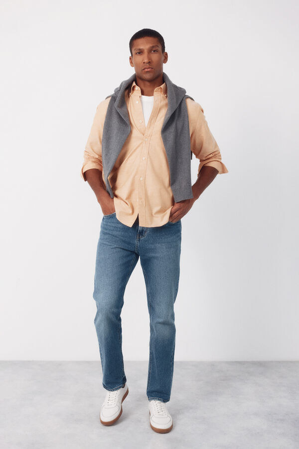Cortefiel Camisa lisa oxford slub Arena