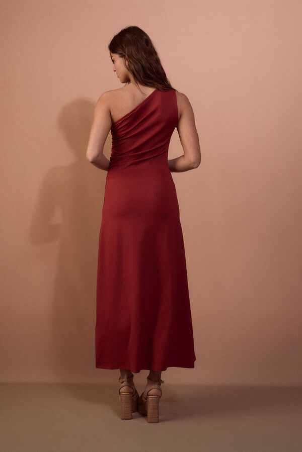 Slowlove Vestido asim&eacute;trico Vino