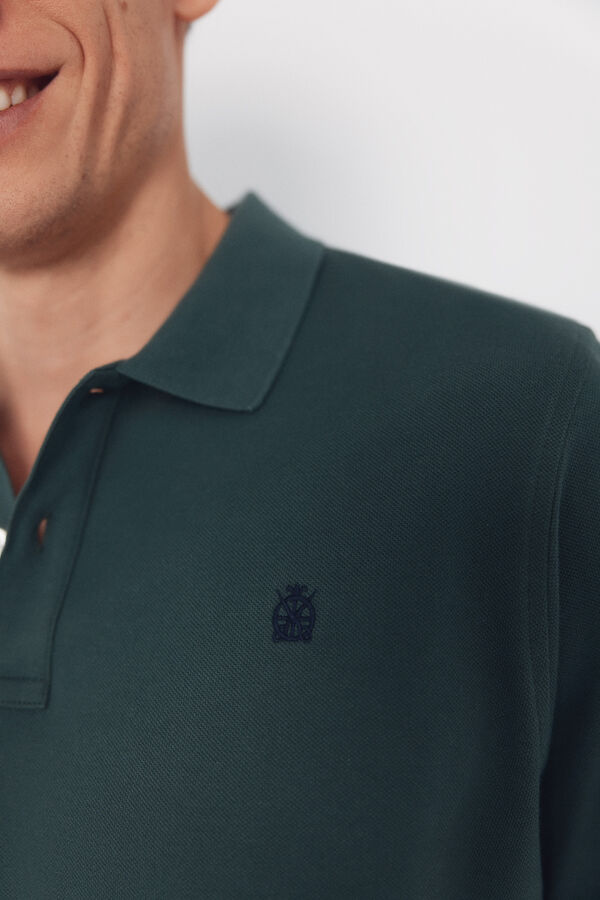 Cortefiel Polo b&aacute;sico piqu&eacute; Kaki