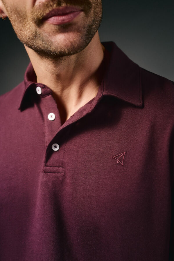 OOTO Polo manga larga Granate